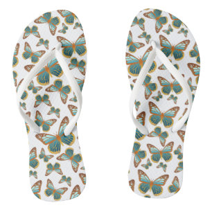 Blaues Schmetterlingsmuster Badesandalen