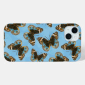 Blaues Schmetterlingsmuster Case-Mate iPhone Hülle (Rückseite (Horizontal))