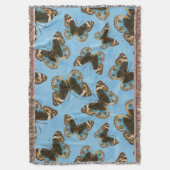 Blaues Schmetterlingsmuster Decke (Vorderseite Vertikal)