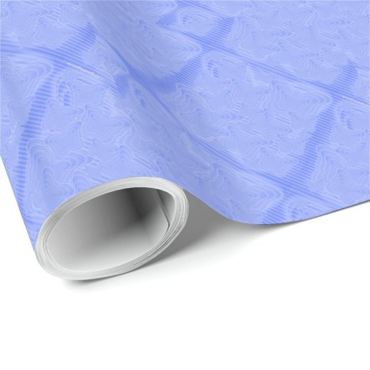 Blaues Schmetterlingsmuster Geschenkpapier (Rolleneckpunkt)