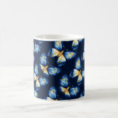 Blaues Schmetterlingsmuster Kaffeetasse (Mittel)