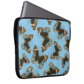 Blaues Schmetterlingsmuster Laptopschutzhülle (Vorne Rechts)