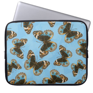 Blaues Schmetterlingsmuster Laptopschutzhülle