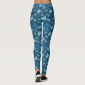 Blaues Schmetterlingsmuster Leggings (Rückseite)