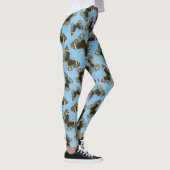 Blaues Schmetterlingsmuster Leggings (Rechts)
