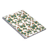 Blaues Schmetterlingsmuster Notizblock (Rechte Seite)