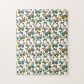Blaues Schmetterlingsmuster Puzzle (Vertikal)