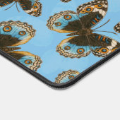 Blaues Schmetterlingsmuster Schreibtischunterlage (Ecke)