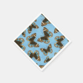 Blaues Schmetterlingsmuster Serviette (Ecke)