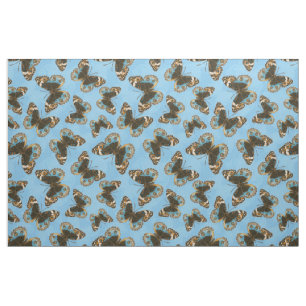 Blaues Schmetterlingsmuster Stoff