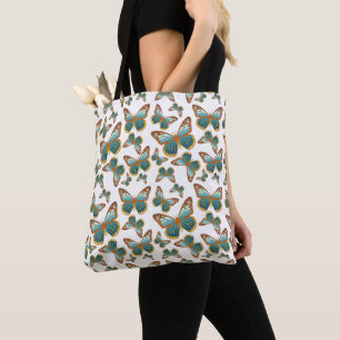Blaues Schmetterlingsmuster Tasche
