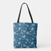 Blaues Schmetterlingsmuster Tasche (Rückseite)