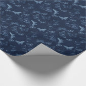 blaues Schmetterlingspapier Geschenkpapier (Ecke)