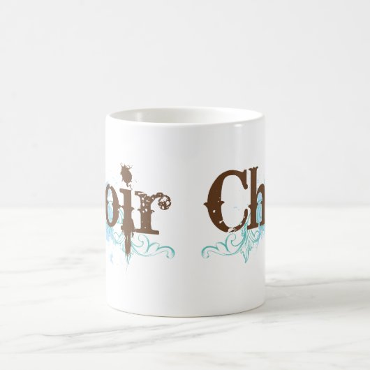 Blaues Schmutz-Chor-Logo-Geschenk Kaffeetasse (Mittel)