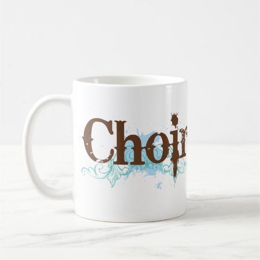 Blaues Schmutz-Chor-Logo-Geschenk Kaffeetasse (Links)