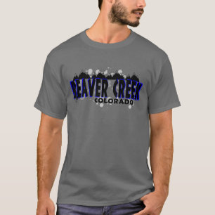 Blaues Schmutz NeonBeaver Creek Colorado T-Shirt
