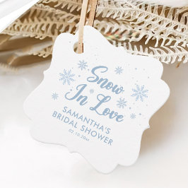Blaues Schnee im Winter Brautparty der Liebe Geschenkanhänger