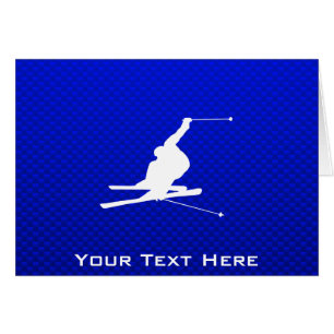 Blaues Schnee-Skifahren