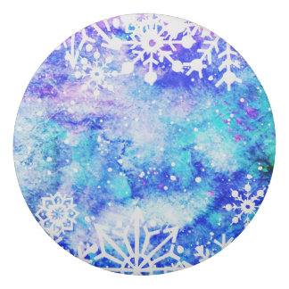 Blaues Schneeflocke-Aquarell Radiergummi
