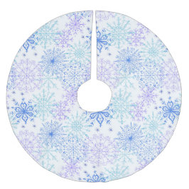 Blaues Schneeflocke-Muster - Weihnachtsbaum-Rock Polyester Weihnachtsbaumdecke