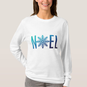 Blaues Schneeflocke-Weihnachten-Weihnachten T-Shirt
