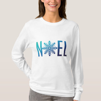 Blaues Schneeflocke-Weihnachten-Weihnachten T-Shirt