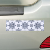 Blaues Schneeflocken-Damaskatmuster Autoaufkleber (Auf Auto)