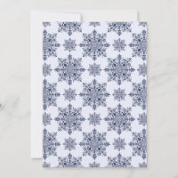 Blaues Schneeflocken-Damaskatmuster