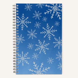Blaues Schneeflocken-Notizbuch – Winter Ästhetik J Notizblock