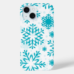 Blaues Schneeflockenmuster Case-Mate iPhone Hülle