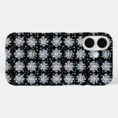 Blaues Schneeflockenmuster Case-Mate iPhone Hülle (Rückseite (Horizontal))