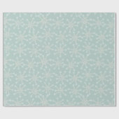 Blaues Schneeflockenmuster Geschenkpapier (Flach)