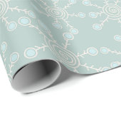 Blaues Schneeflockenmuster Geschenkpapier (Rolleneckpunkt)
