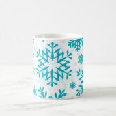 Blaues Schneeflockenmuster Kaffeetasse (Mittel)