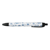 Blaues Schneeflockenmuster Kugelschreiber (Unterseite)