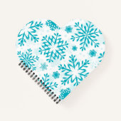 Blaues Schneeflockenmuster Notizblock (Vorderseite)
