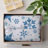 Blaues Schneeflockenmuster Seidenpapier (Geschenk)