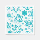 Blaues Schneeflockenmuster Serviette (Vorderseite)
