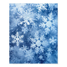 Blaues Schneeflockenmuster Winter gefroren