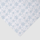 Blaues Schneeflockenpapier. Seidenpapier (Ausschnitt)