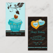 Blaues schokoladenbraunes des visitenkarte (Vorne/Hinten)