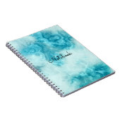 blaues schönes künstlerisches notizblock (Rechte Seite)