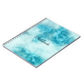 blaues schönes künstlerisches notizblock (Linke Seite)