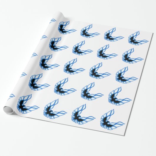 Blaues schreiendes Huhn-Packpapier glatt Geschenkpapier (Ungerollt)