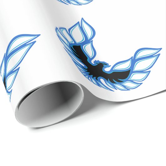 Blaues schreiendes Huhn-Packpapier glatt Geschenkpapier (Rolleneckpunkt)