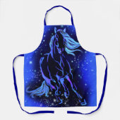 Blaues Schürze Pferd in der Starrnacht (Vorderseite)