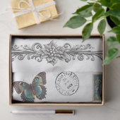 Blaues Schwalbengeflecht Seidenpapier (Geschenk)