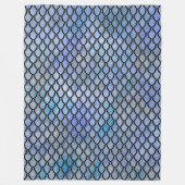 Blaues Schwarz-Drache-Skala-Decke Fleecedecke (Vorderseite)