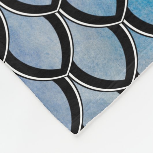 Blaues Schwarz-Drache-Skala-Decke Fleecedecke (Ecke)