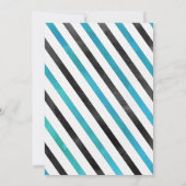 Blaues Schwarz-Herr ONE-derful Birthday Invitation Einladung (Rückseite)